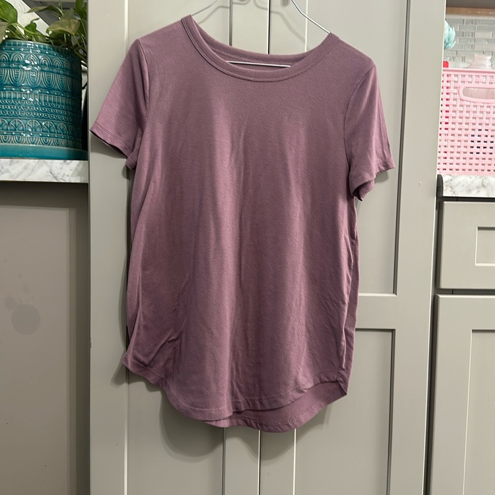 Mauve Colored Short-Sleeved Shirt